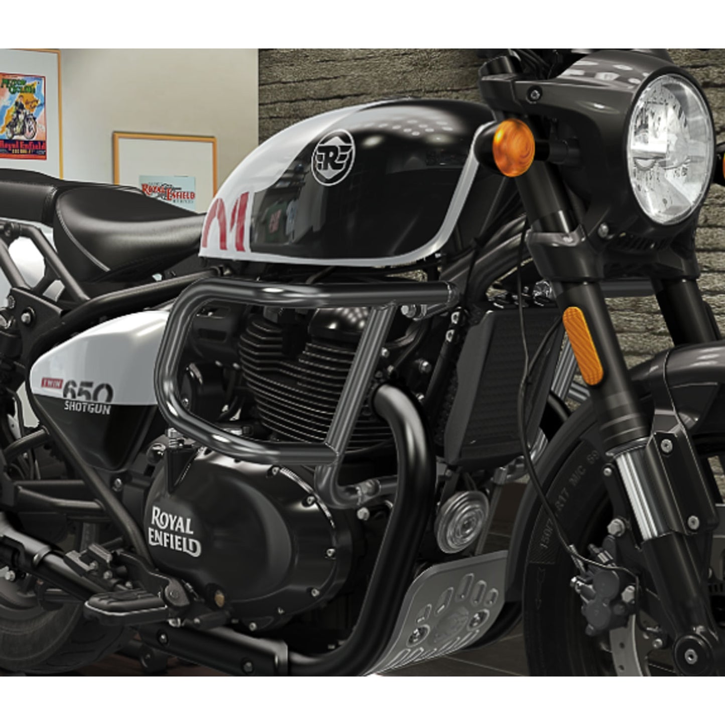 Genuine Royal Enfield Shotgun 650 Airfly Evo Engine Guard,Silver KXA00341