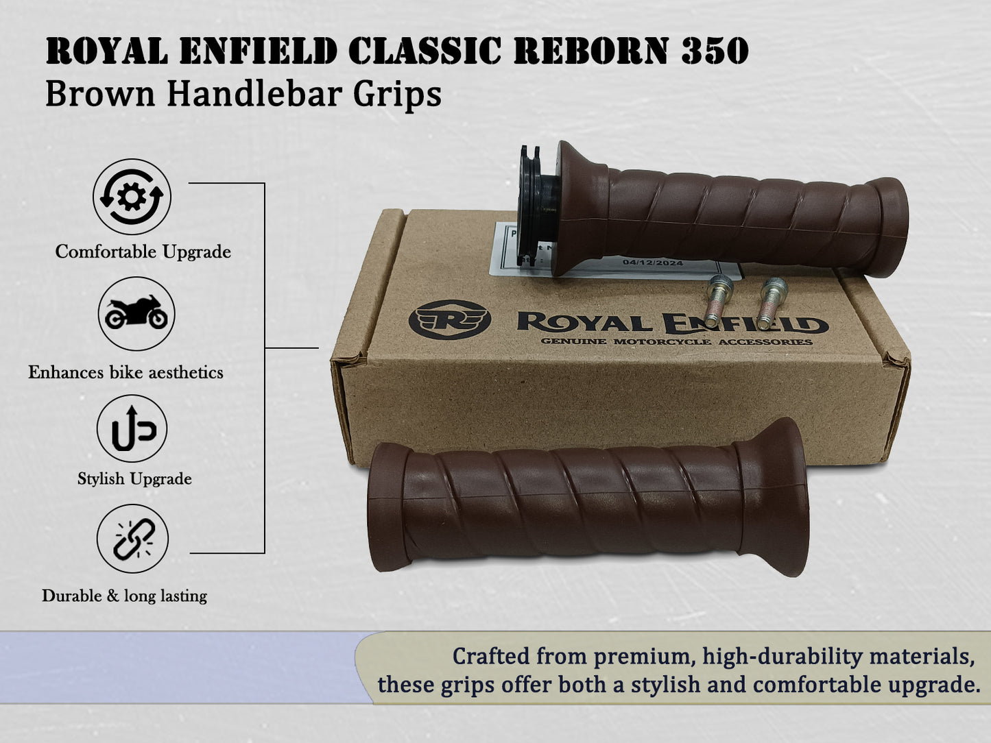 Genuine Royal Enfield Classic Reborn 350 Handlebar Grip Set KXA00189