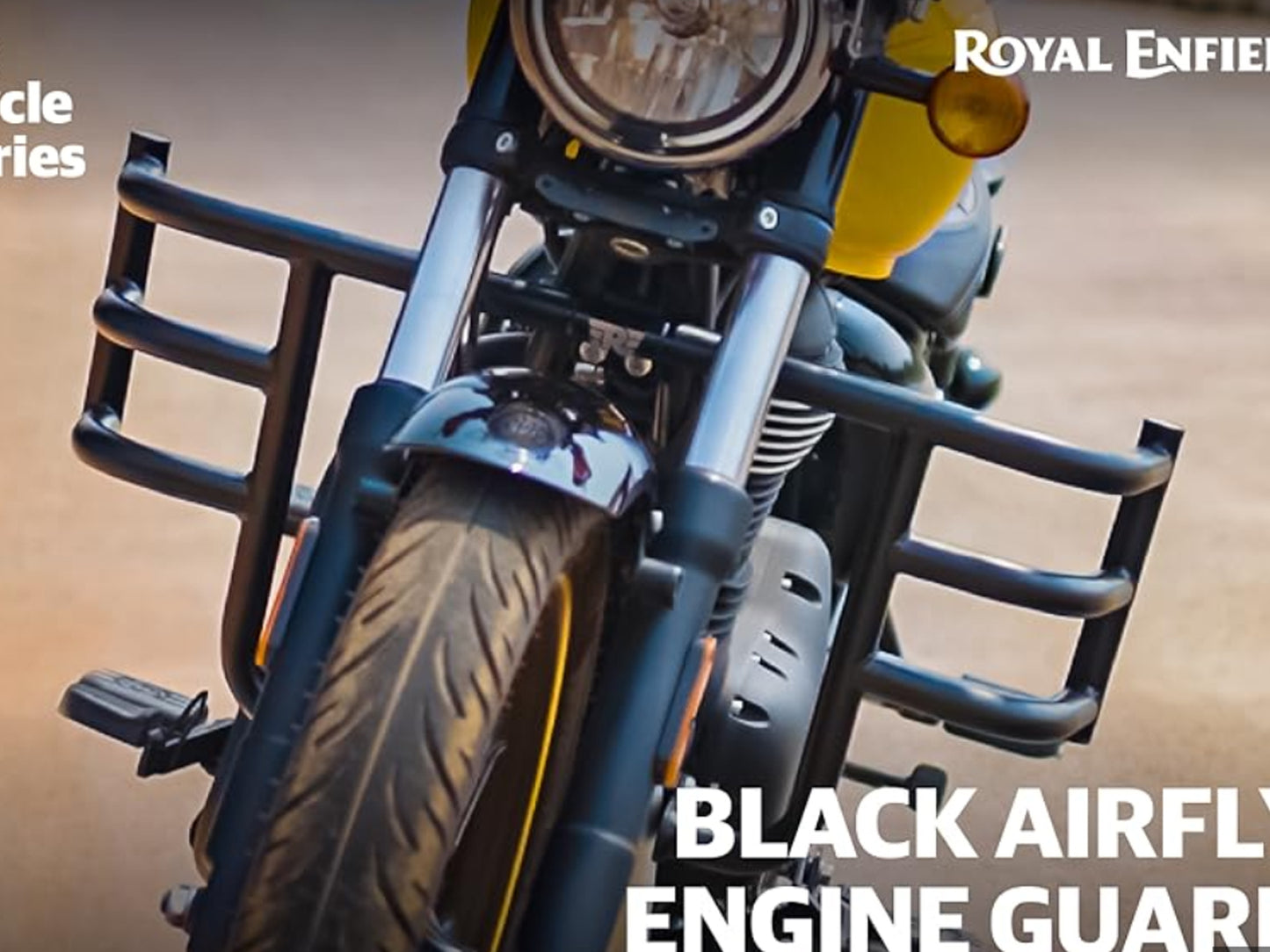 Genuine Royal Enfield Meteor 350 Black Airfly Engine Guard KXA00001