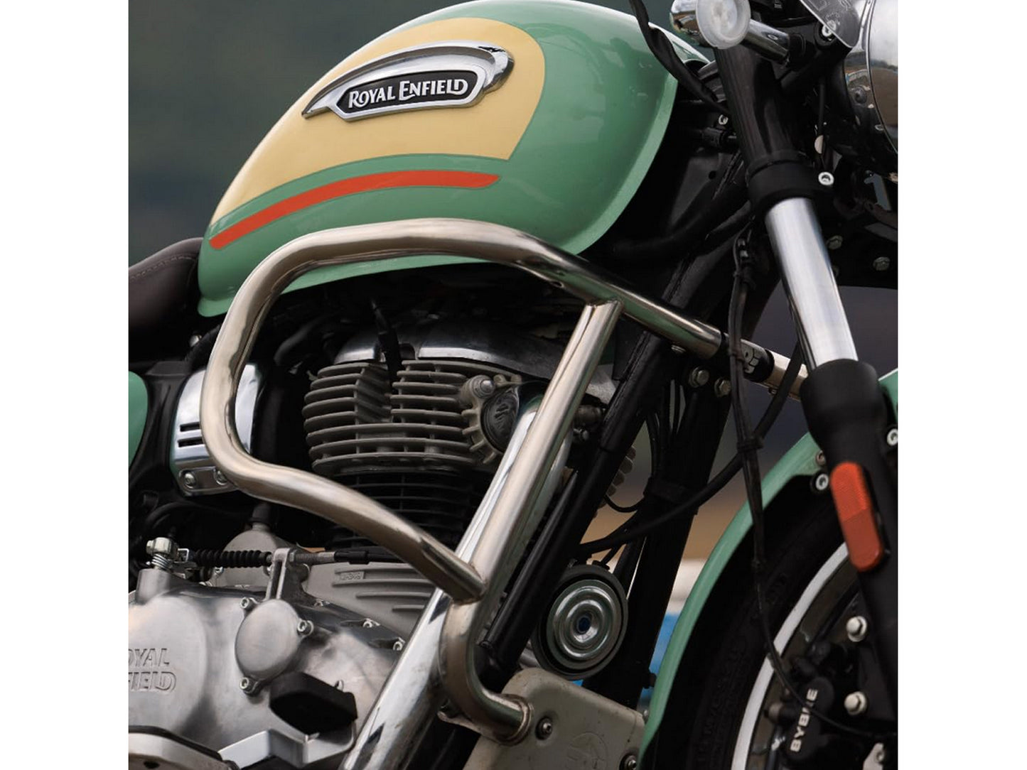Genuine Royal Enfield Meteor 350 Silver Airfly Evo Engine Guard KXA00004
