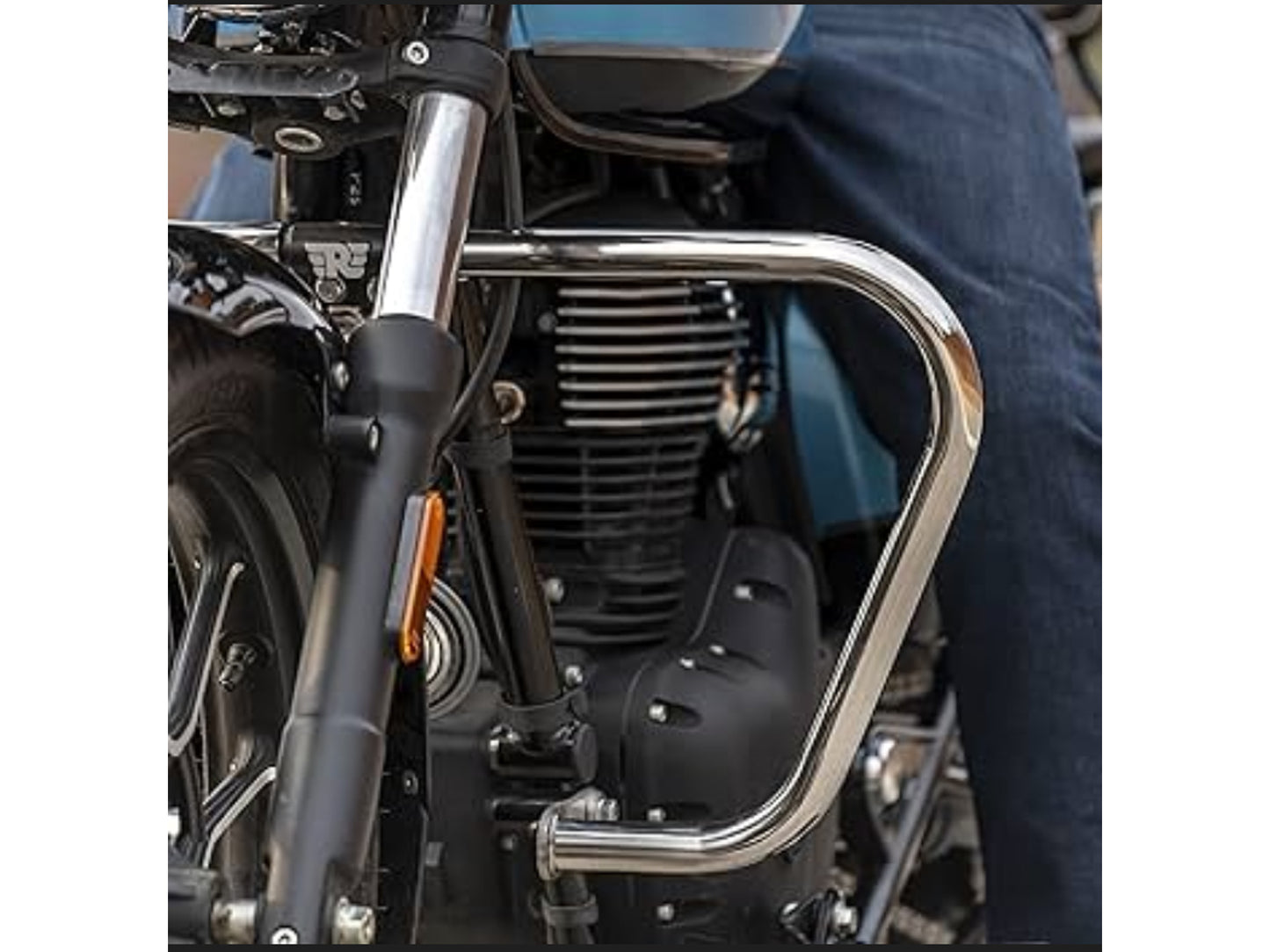 Genuine Royal Enfield Meteor 350 Silver Trapezium Engine Guard KXA00008