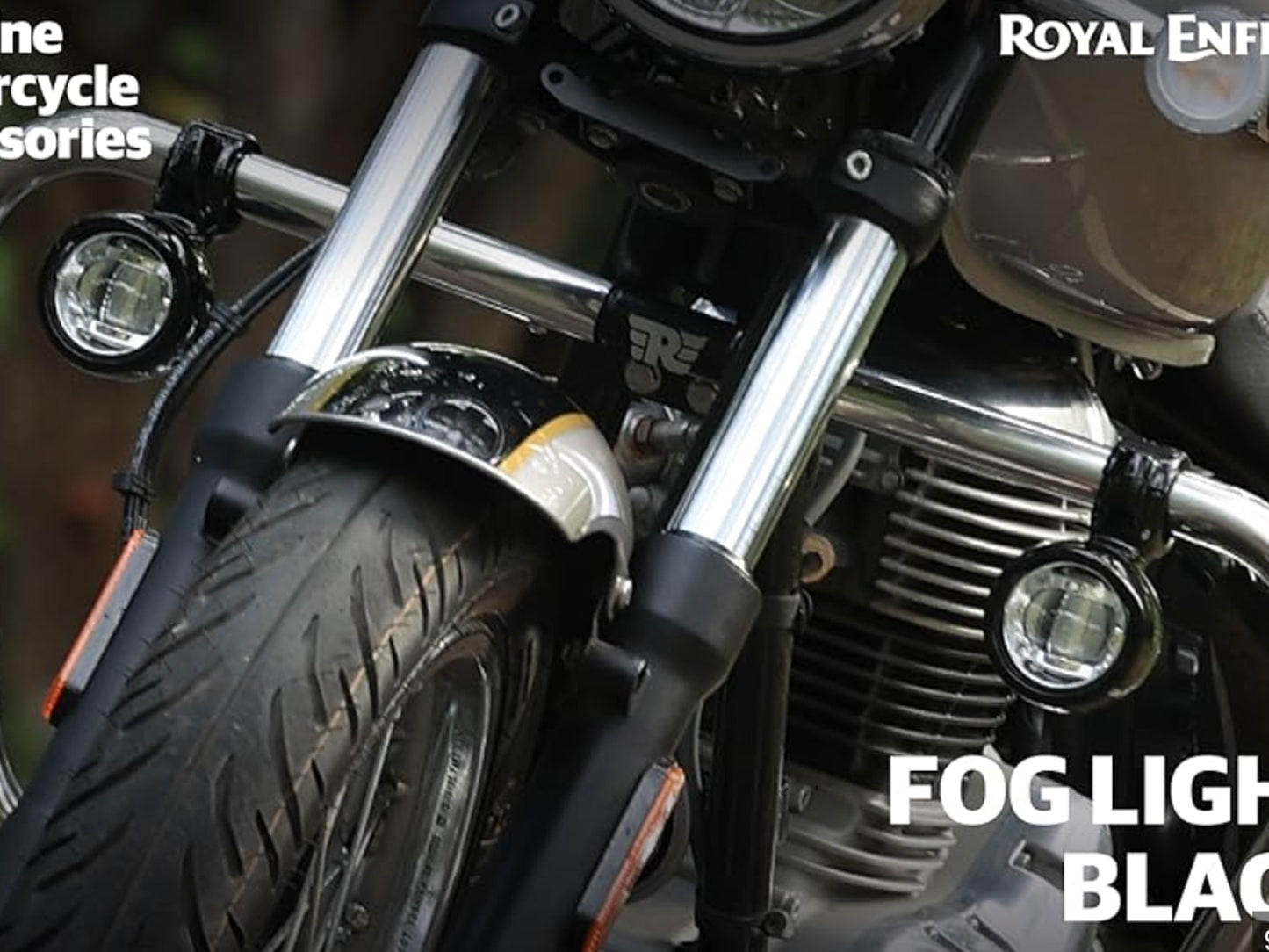 Genuine Royal Enfield Meteor 350 Fog LED Auxiliary Lights Black KXA00075