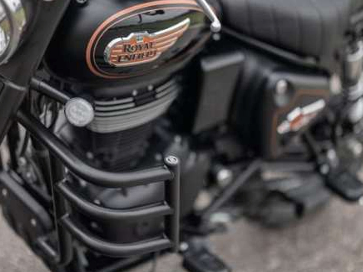 Genuine Royal Enfield New Bullet 350 Black Airfly Engine Guard KXA00001