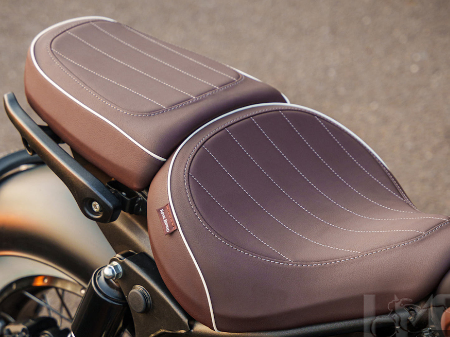 Genuine Royal Enfield Goan Classic 350 Brown Custom Rider & Pillion Seat