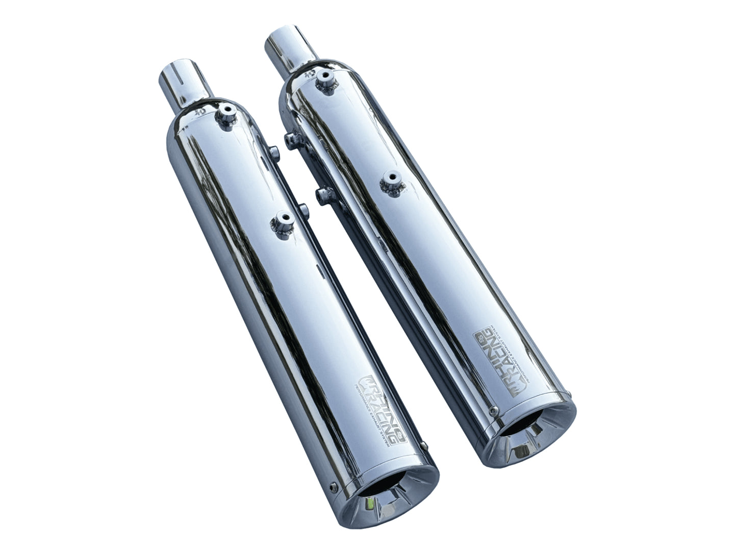 For Royal Enfield Super Meteor 650 Rhino Racing V1 Exhaust Silencer Polished