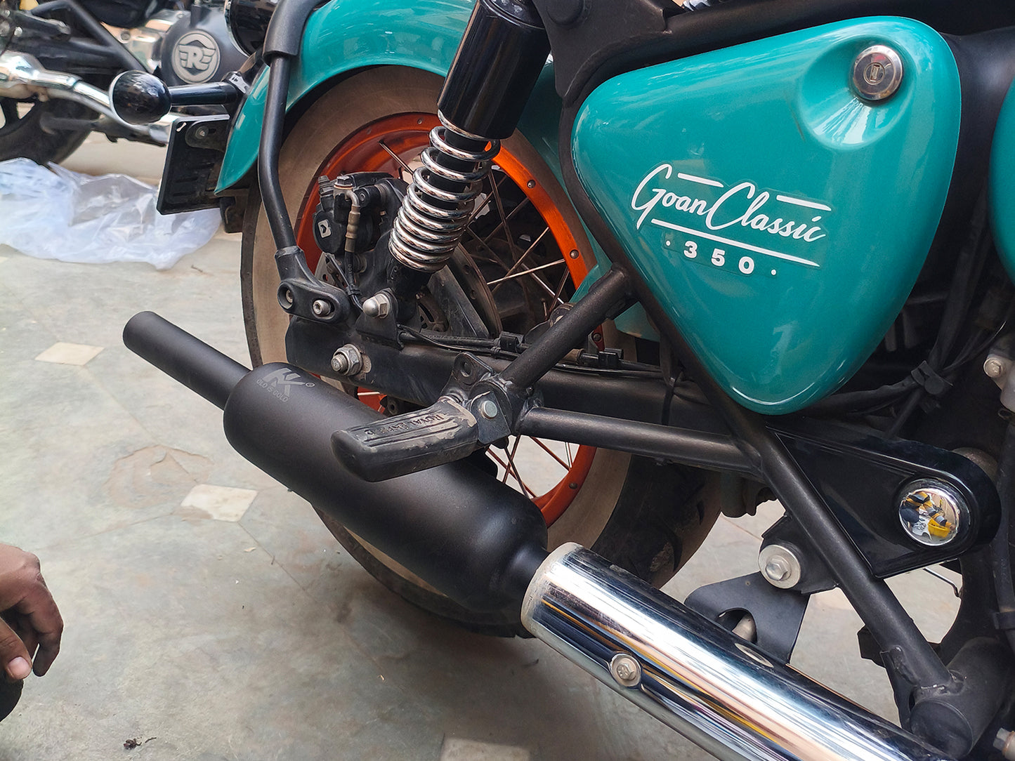 For Royal Enfield Goan Classic 350 Empty Loud Silencer Black