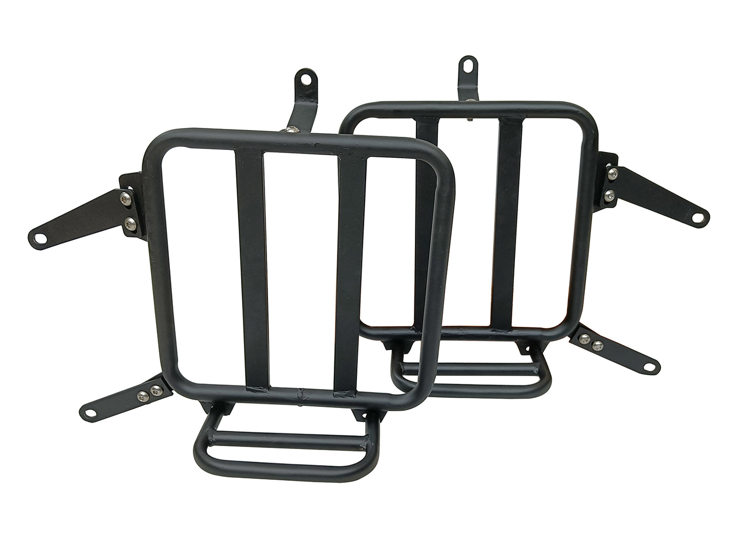 For Royal Enfield Classic 650 Leather Pannier Bags Black With Mounting
