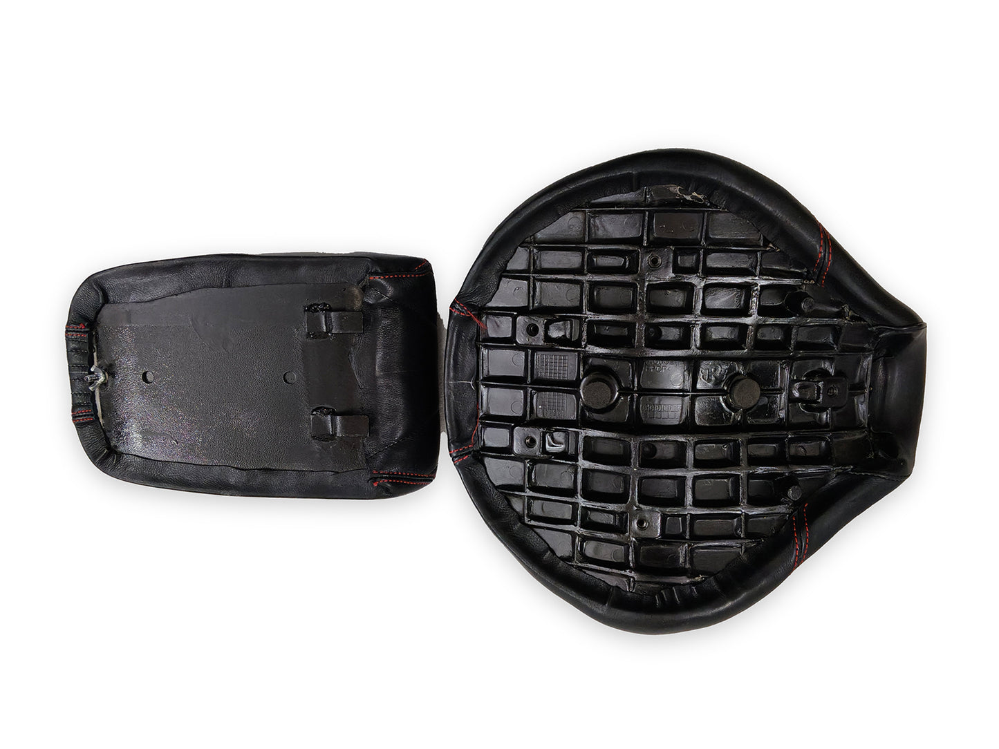 For Royal Enfield Classic 650 Genuine Leather Front & Rear Seat Black