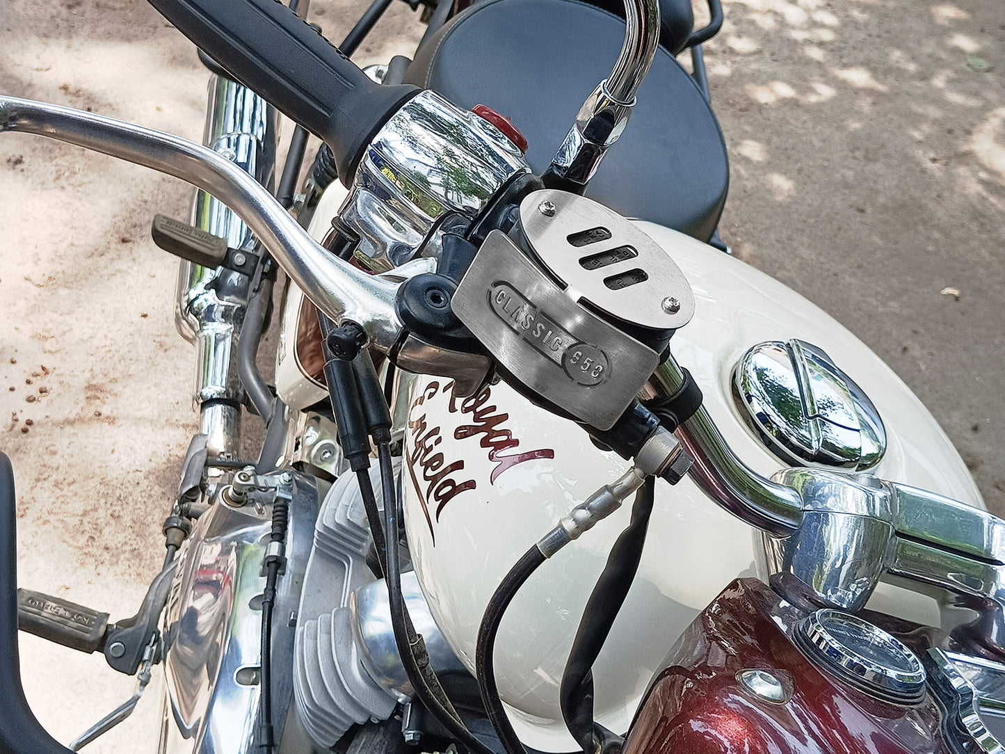 For Royal Enfield Classic 650 3 Pcs Accessories Combo Pack Silver CP-2