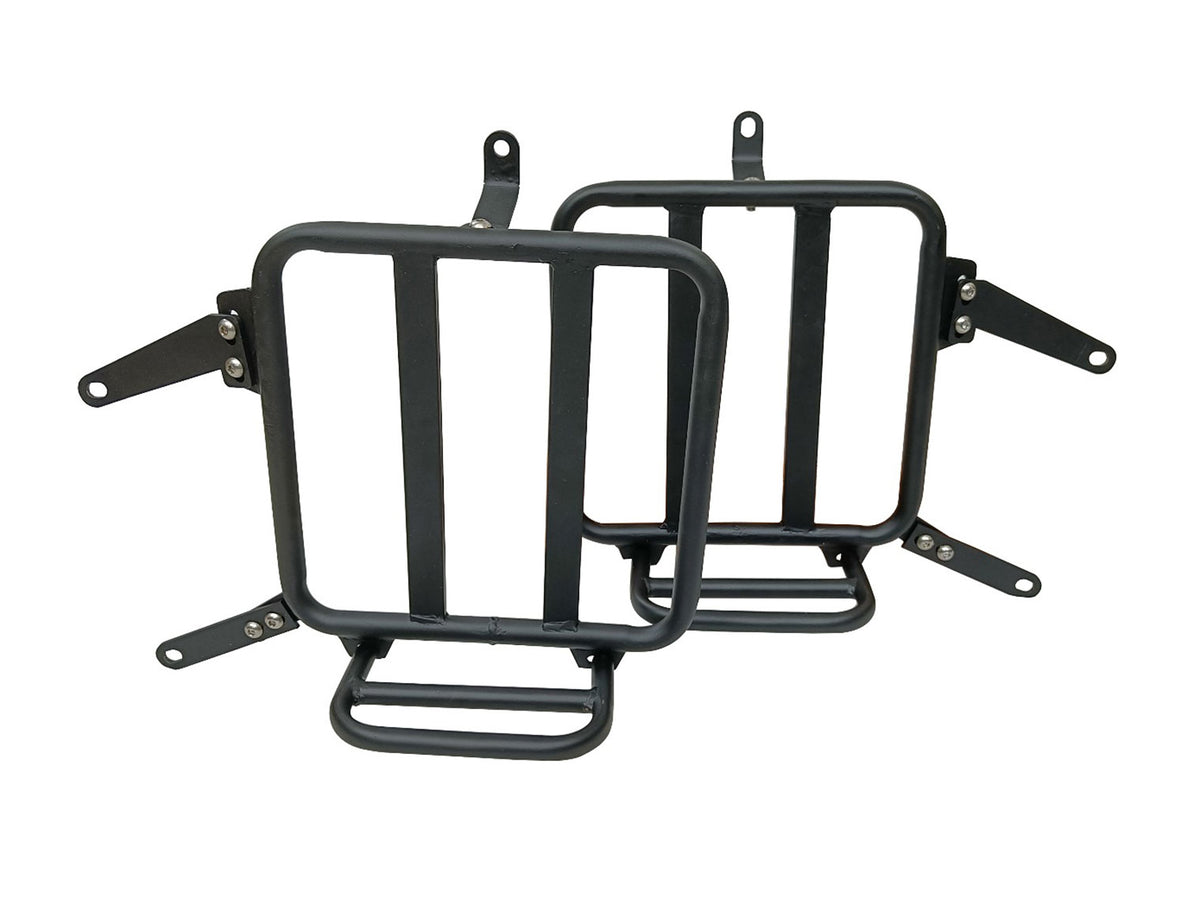 Fit For Royal Enfield Shotgun 650 Canvas Pannier Bags With Mounting Black