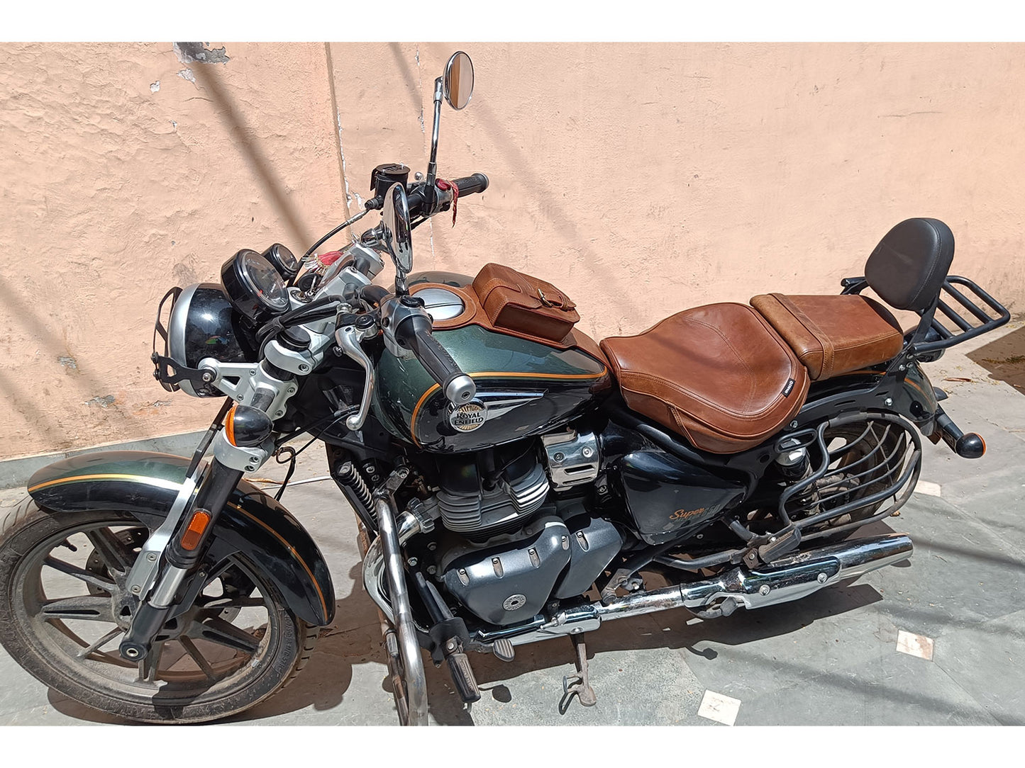 For Royal Enfield Super Meteor 650 Touring Brown Color Front & Rear Seat