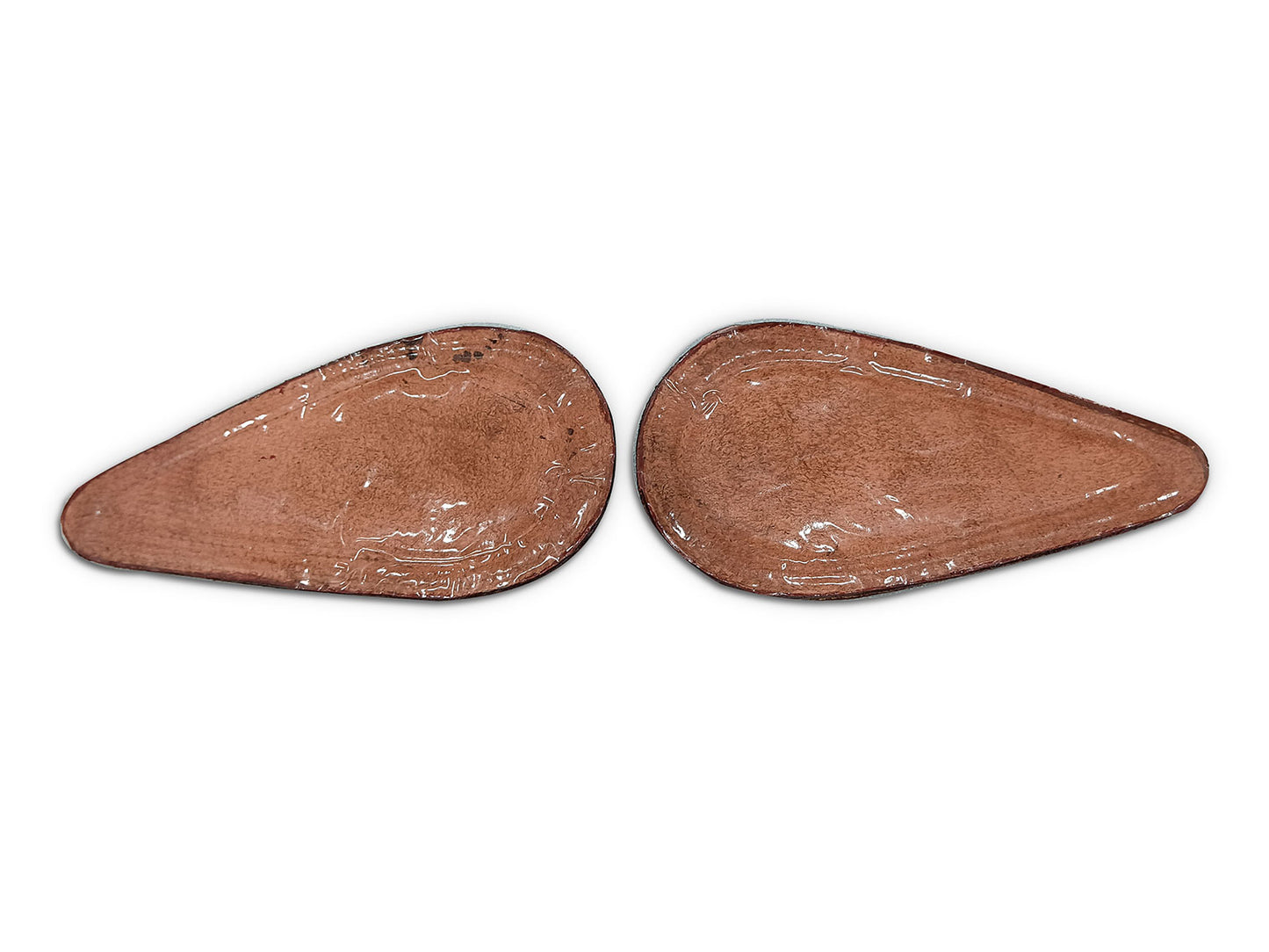 For Royal Enfield Super Meteor 650 Leather Tank Knee Pad Brown D2