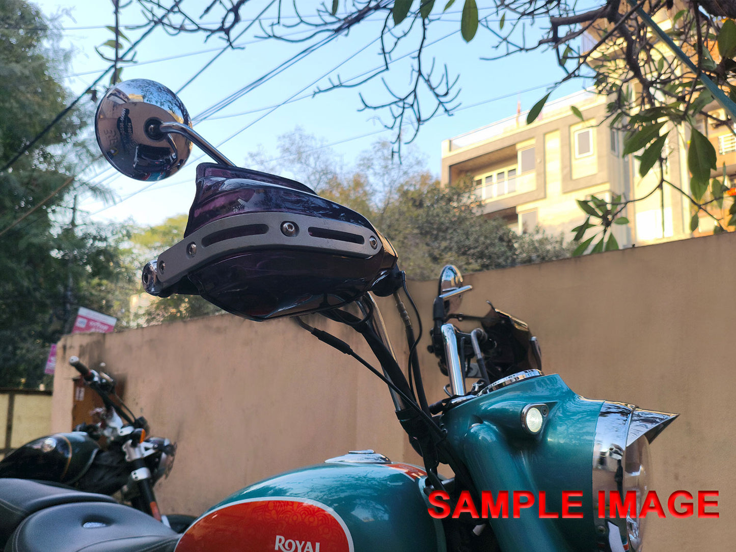 For Royal Enfield Goan Classic 350 Transparent White Hand Guard Kit