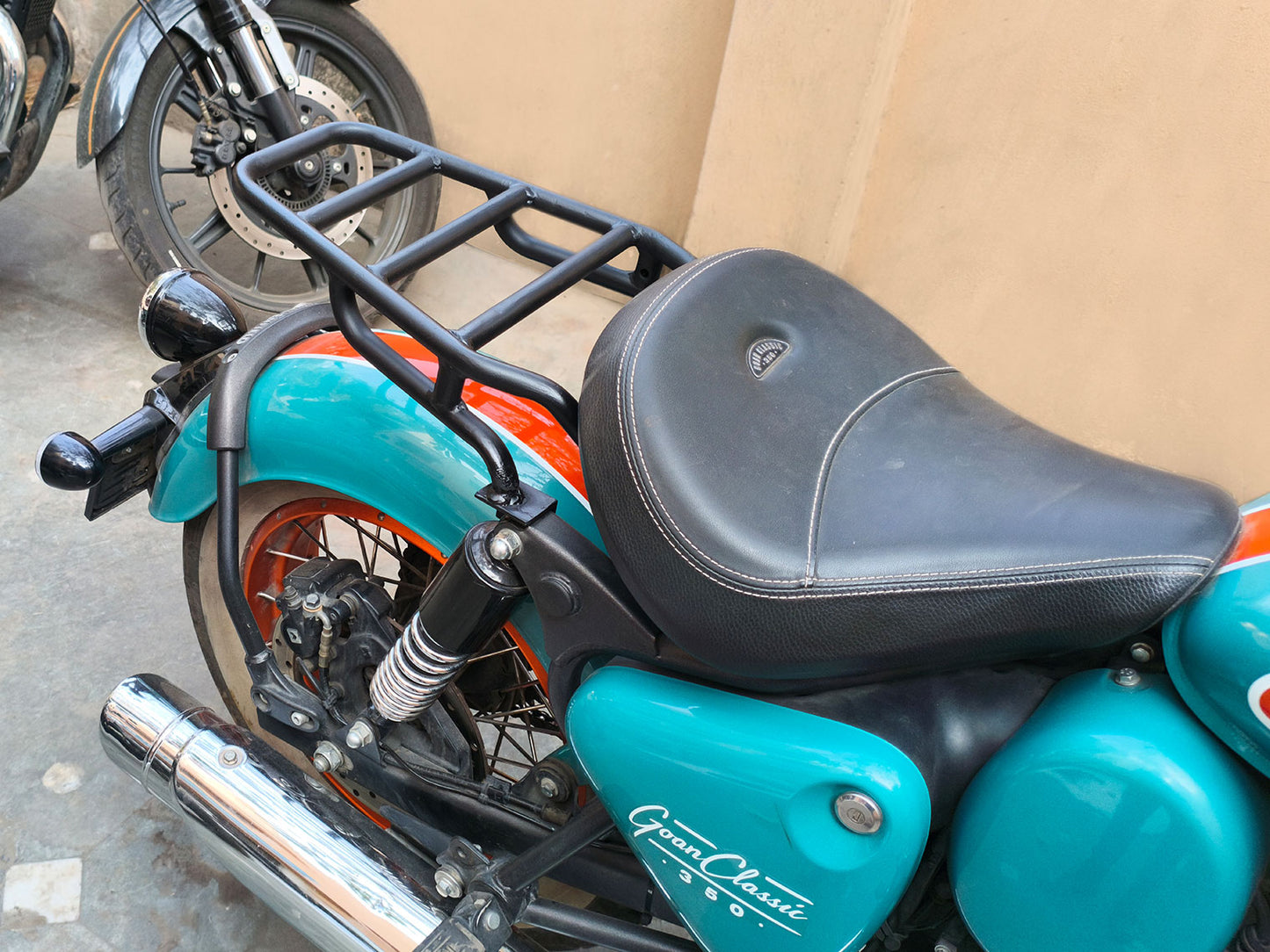 For Royal Enfield Goan Classic 350 Rear Solo Luggage Rack Black