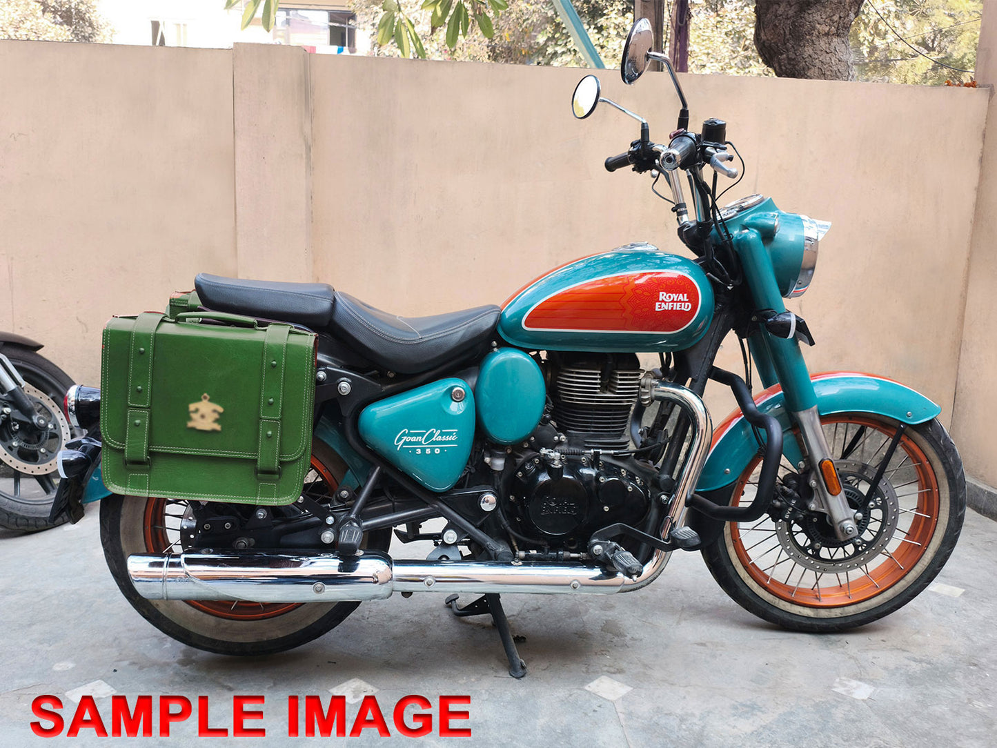 For Royal Enfield Goan Classic 350 Leather Pannier Bags With Mounting D12