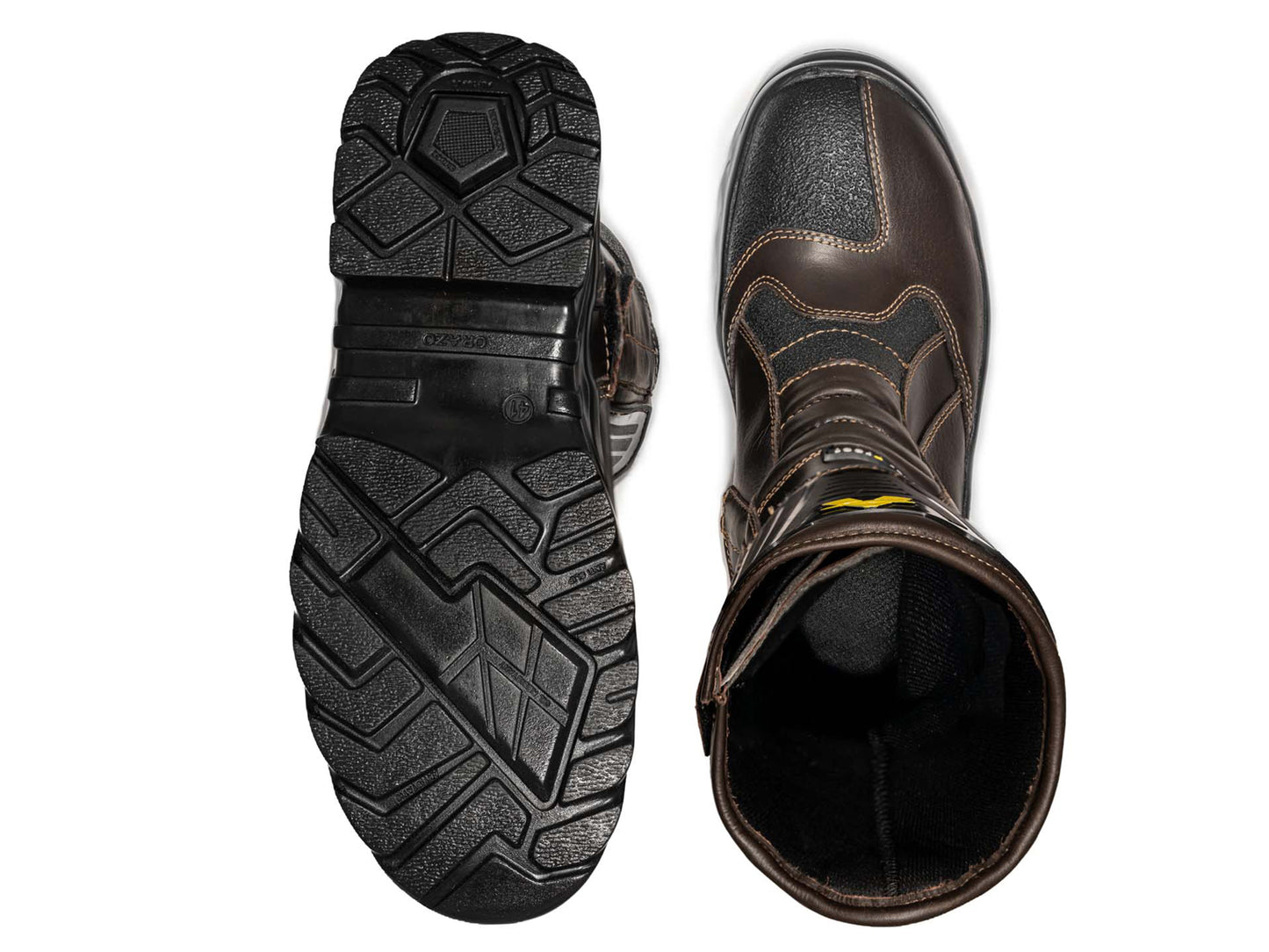 For Royal Enfield Genuine Orazo IBIS Sport Riding Motorcycle Leather Boots Cocoa