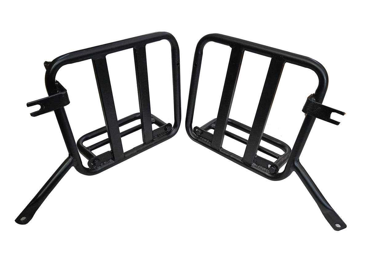 For Royal Enfield Hunter 350 Leather Pannier Bags & Mounting D2