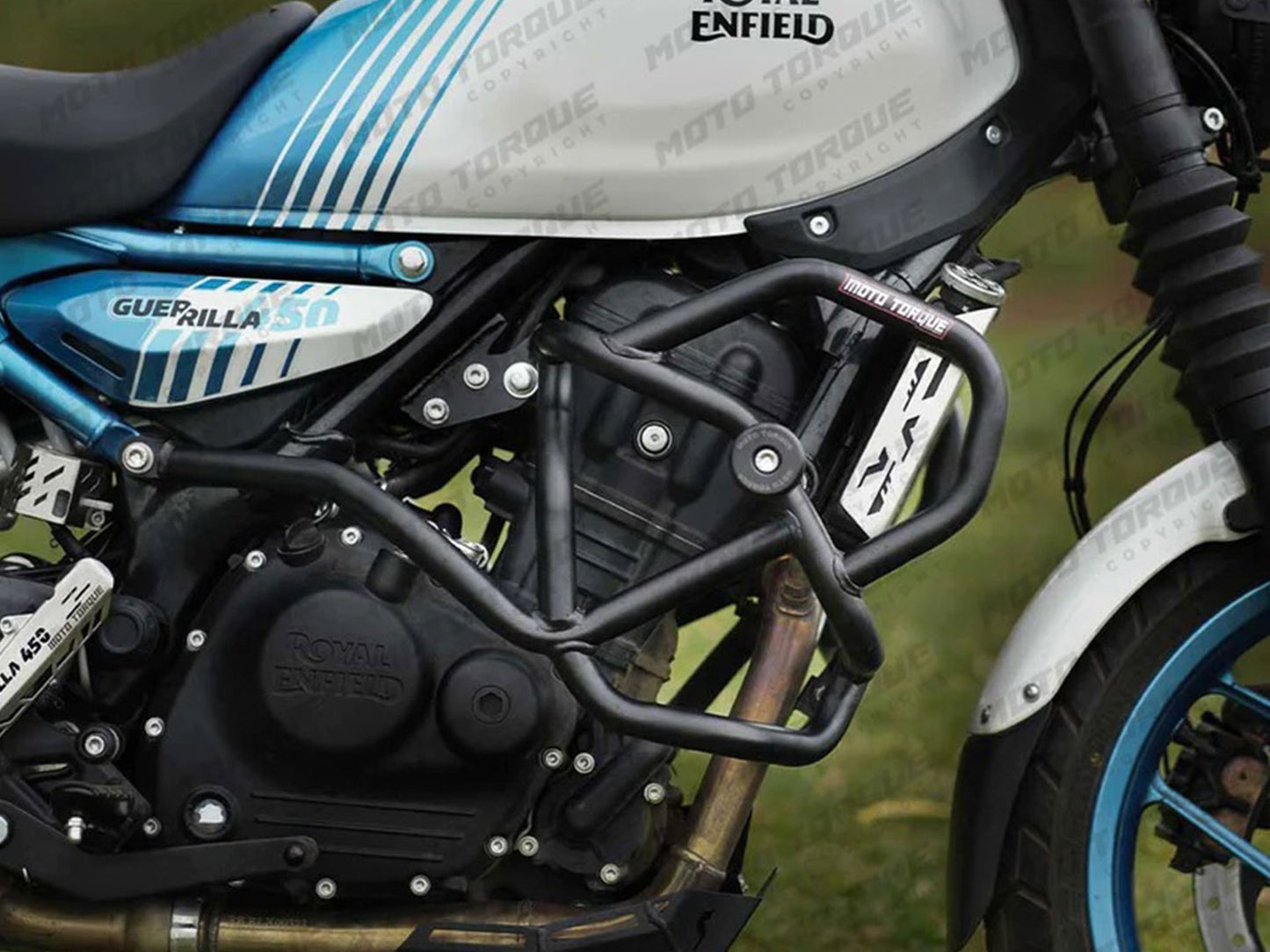 For Royal Enfield Guerrilla 450 Crash Guard Engine Guard, Black (V1)