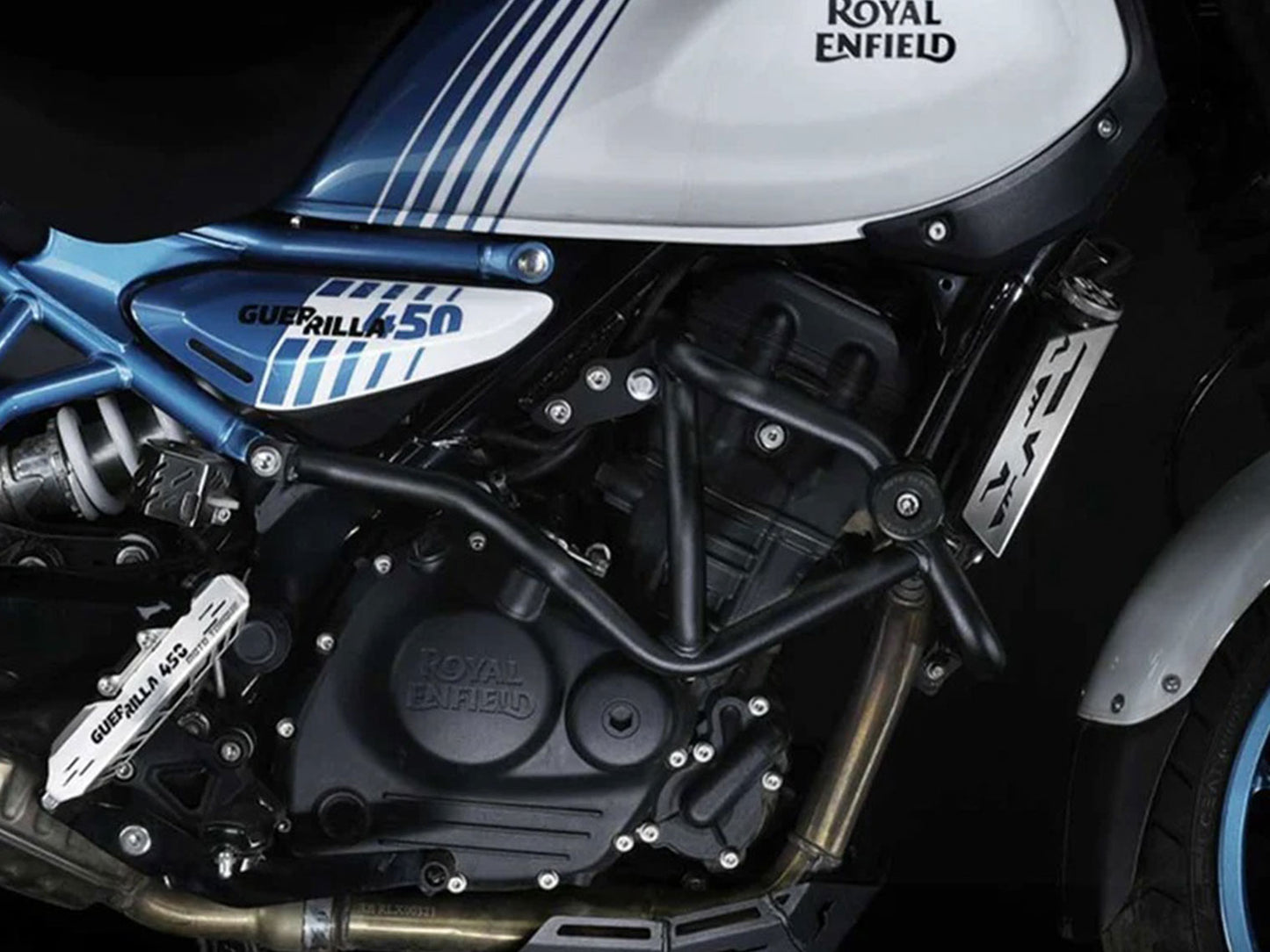 For Royal Enfield Guerrilla 450 Crash Guard Engine Guard, Black (V2)
