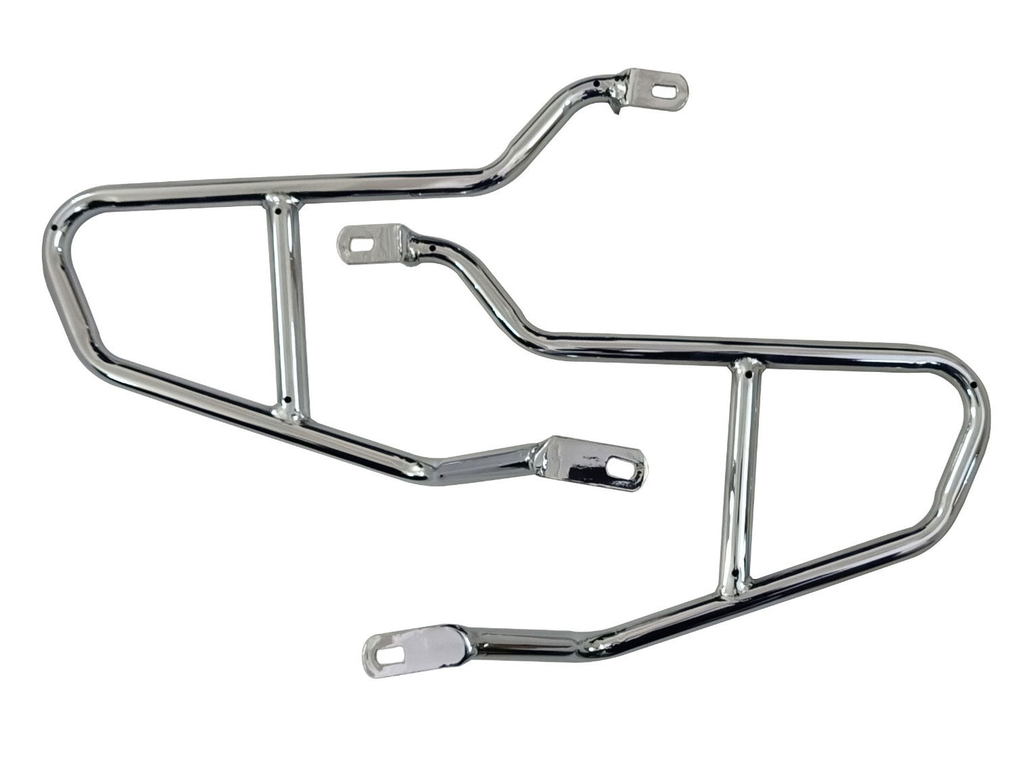 For Royal Enfield GT & Interceptor 650 Pannier Mounting Rails Chrome