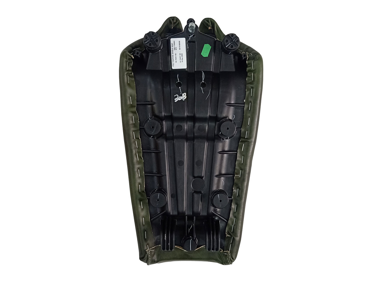 For Royal Enfield GT & Interceptor 650 Leather Single Seat Dark Green D10