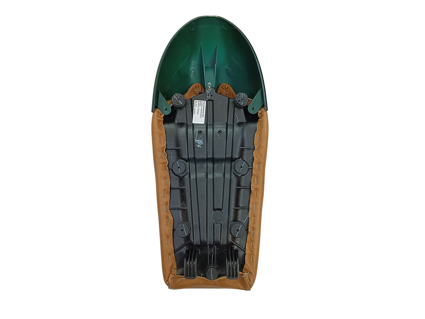 For Royal Enfield GT & Interceptor 650 D1 Leather Single Seat & Green Cowl