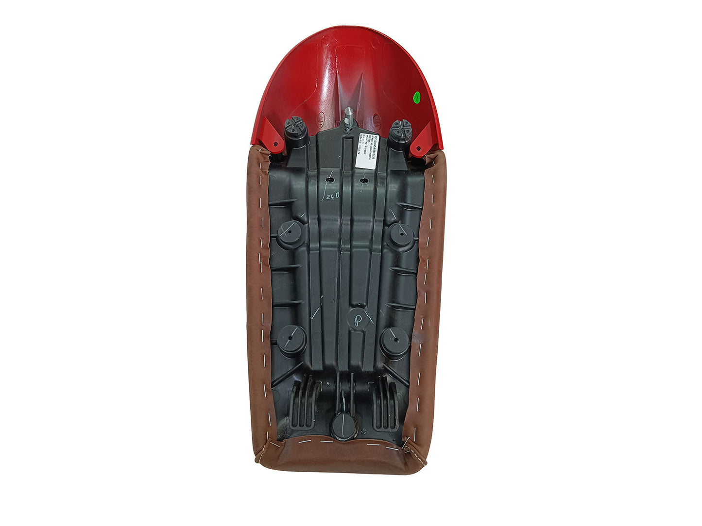 For Royal Enfield GT & Interceptor 650 D4 Leather Single Seat & Red Cowl