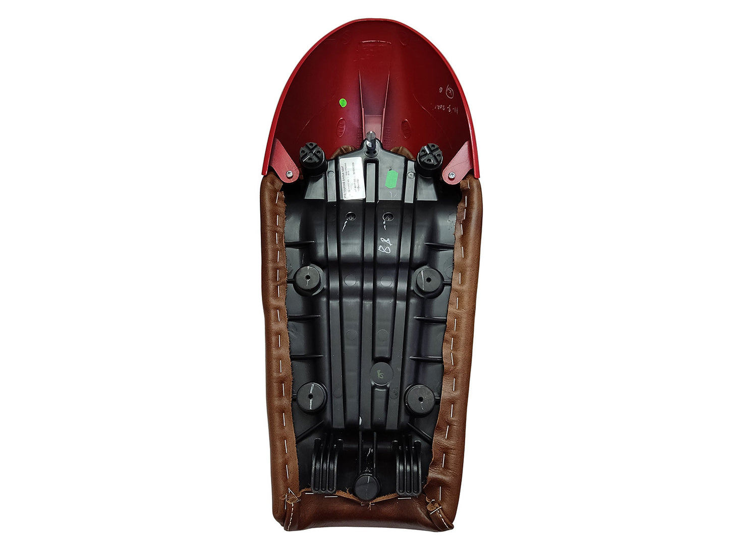 For Royal Enfield GT & Interceptor 650 D11 Leather Single Seat & Red Cowl