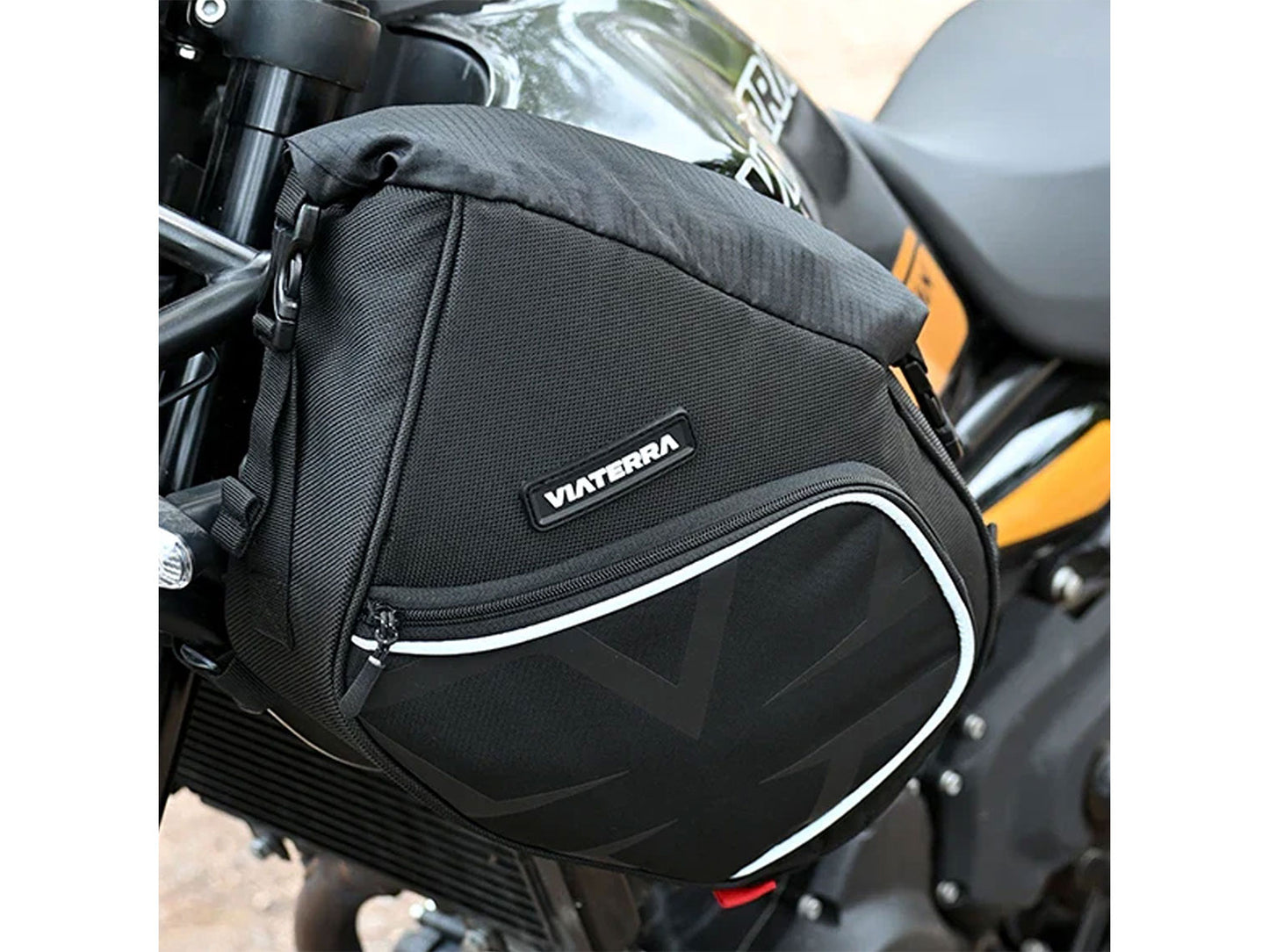 For Royal Enfield New Himalayan 450 Black Top Frame Trail Bags Pair