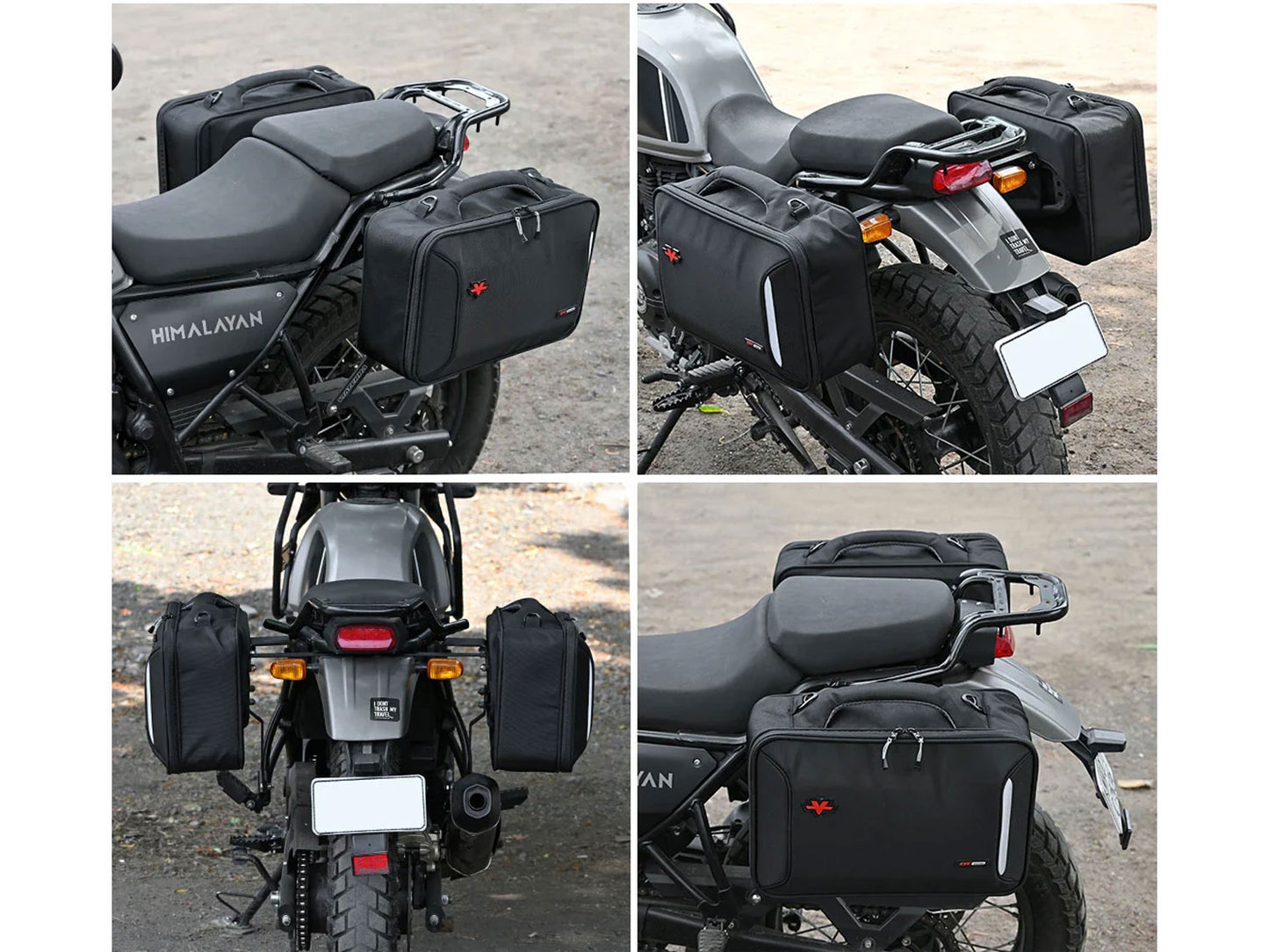 For Royal Enfield Himalayan 411 Saddle Stay With Quick Release Saddlebag Black