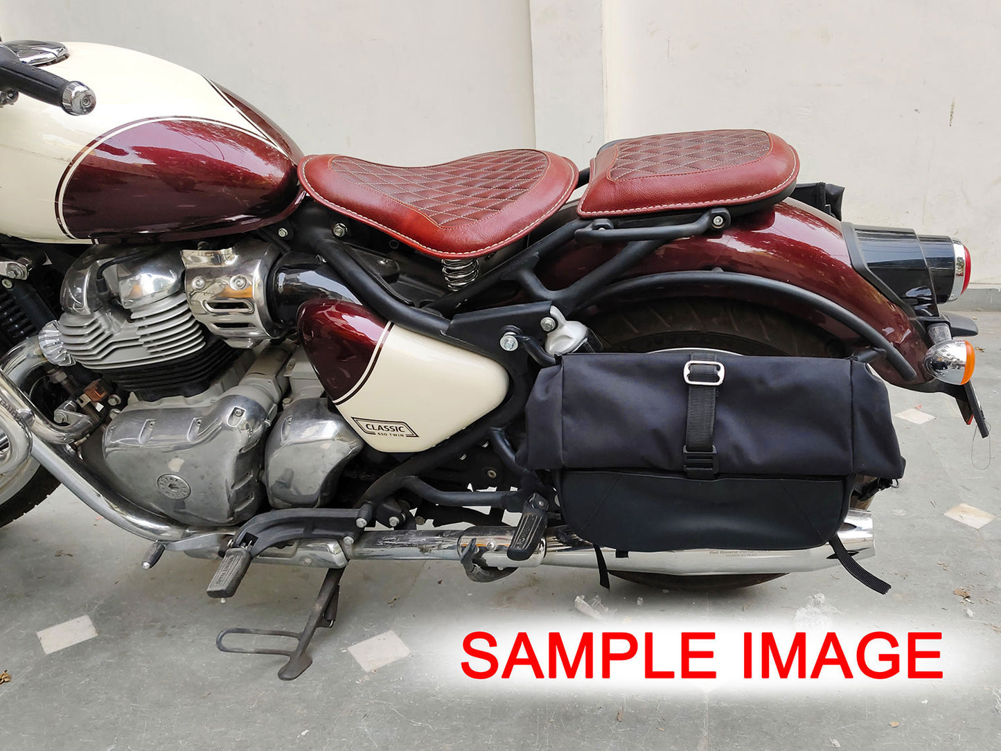 For Royal Enfield Super Meteor 650 Pannier Rails & Soft Pannier Bags D1