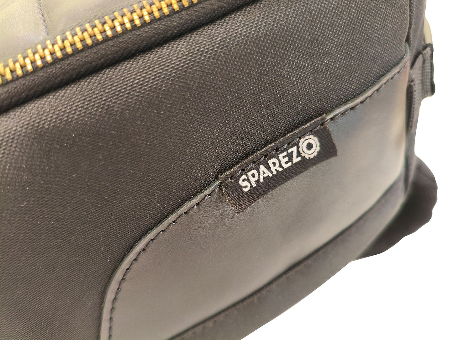 For Royal Enfield Super Meteor 650 Leather & Canvas Tank Bag Black Color