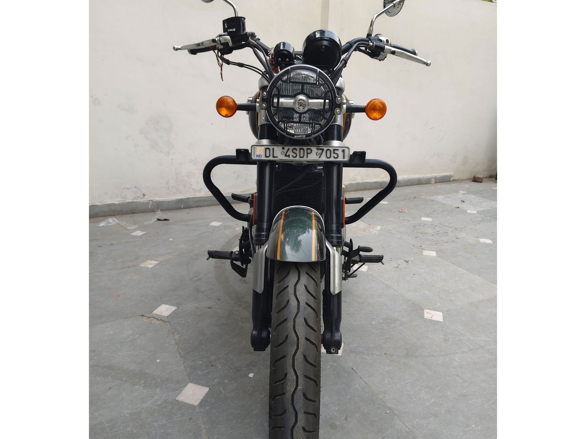 For Royal Enfield Super Meteor 650 Mini Trapezium Engine Guard Black