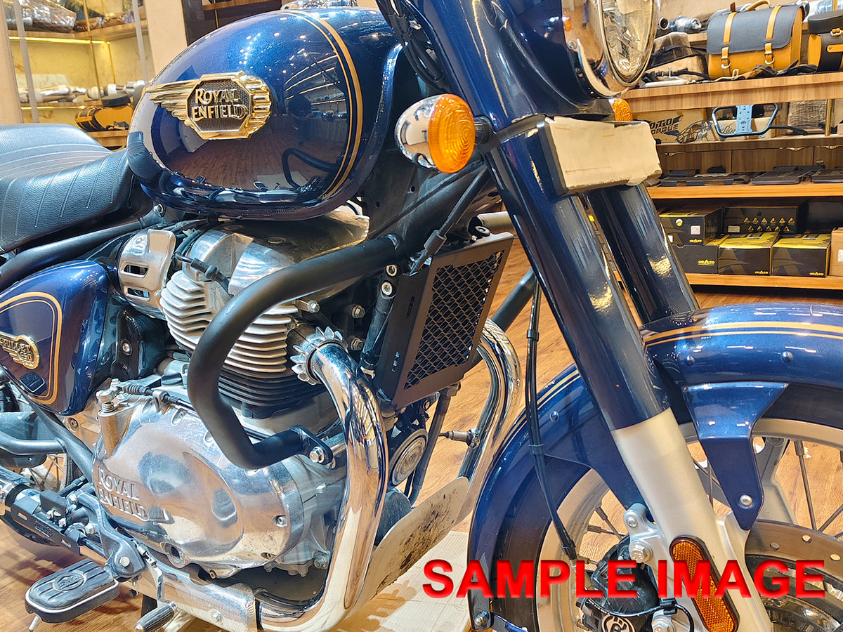 For Royal Enfield Bullet 650 Stainless Steel Radiator Guard Silver D1