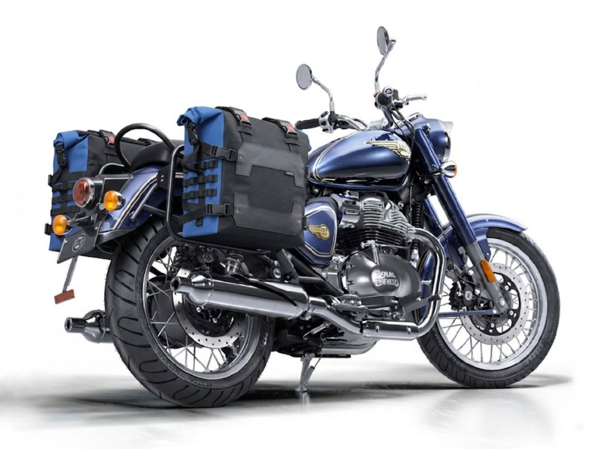 For Royal Enfield Bullet 650 Canvas Pannier Bags With Mounting D24