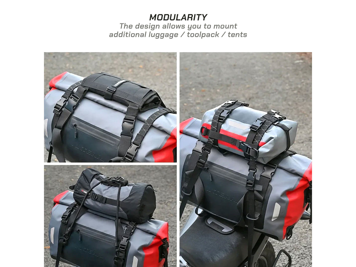 ViaTerra DryBag 55L 100% Waterproof Motorcycle Tailbag Universal