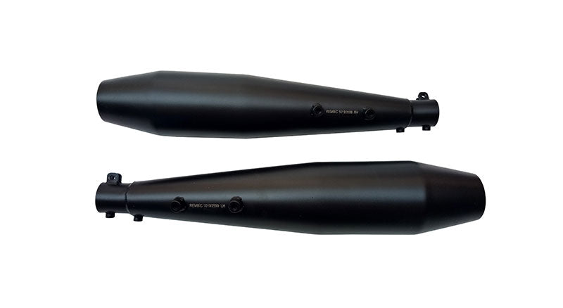 Royal Enfield Interceptor 650 Red Rooster Exhaust Silencer Black