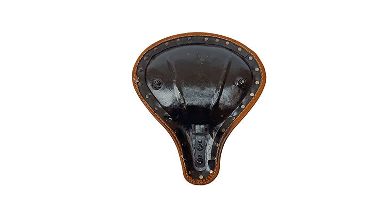 Royal Enfield Classic 500cc 350cc Front and Rear Leather Seat with Bags Belt Grip Lever