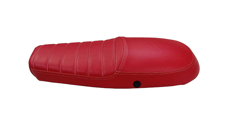 Royal Enfield GT and Interceptor 650cc Red Color Genuine Leather Dual Seat