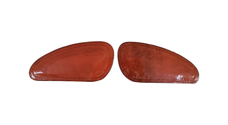 Customized Royal Enfield Interceptor 650cc Leather Knee Pad Pair Union Jack D3