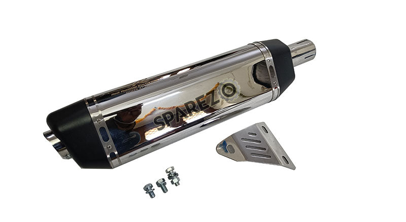 Royal Enfield Himalayan Scram 411 Red Rooster SS Exhaust Silencer Polished