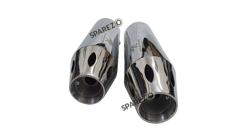 Royal Enfield Super Meteor 650 Red Rooster Astral Exhaust Silencer Polished