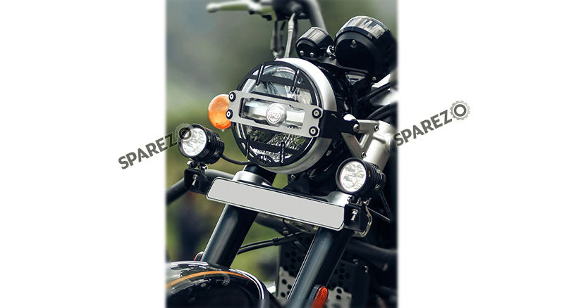 Royal Enfield Super Meteor 650 Fog Lamp Mount Black