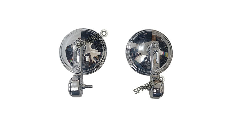 Royal Enfield Super Meteor 650 Bar End Mirrors with Mounts Chrome