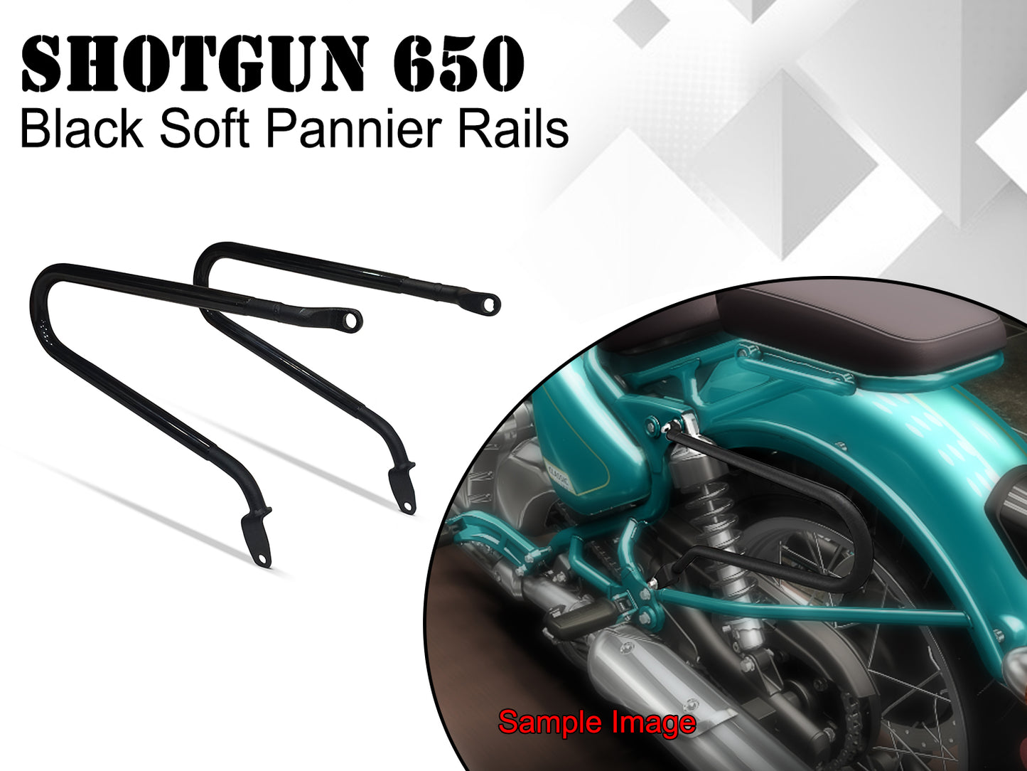 Genuine Royal Enfield Shotgun Shotgun 650 Black Soft Pannier Rails KXA00257