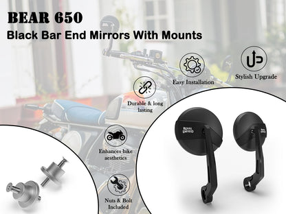 Genuine Royal Enfield Bear 650 Bar End Mirror With Adptors KXA00461 , KXA00277