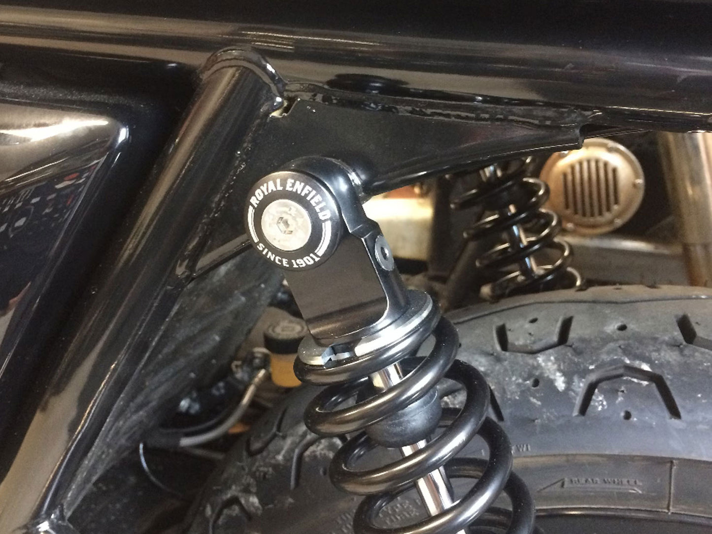 Genuine Royal Enfield Bear 650 Aluminum Suspension Finishers Black 1990445