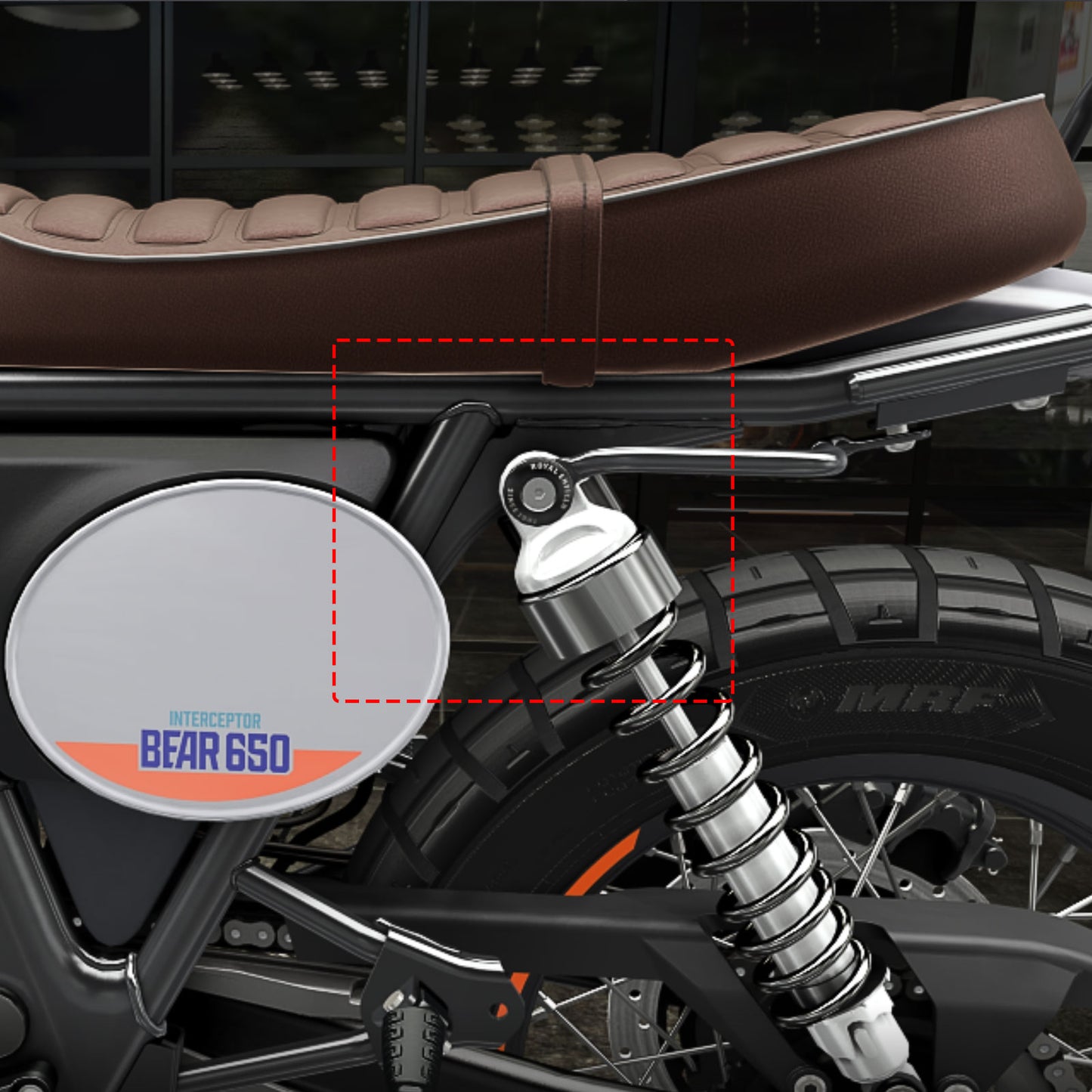 Genuine Royal Enfield Bear 650 Aluminum Suspension Finishers Black 1990445