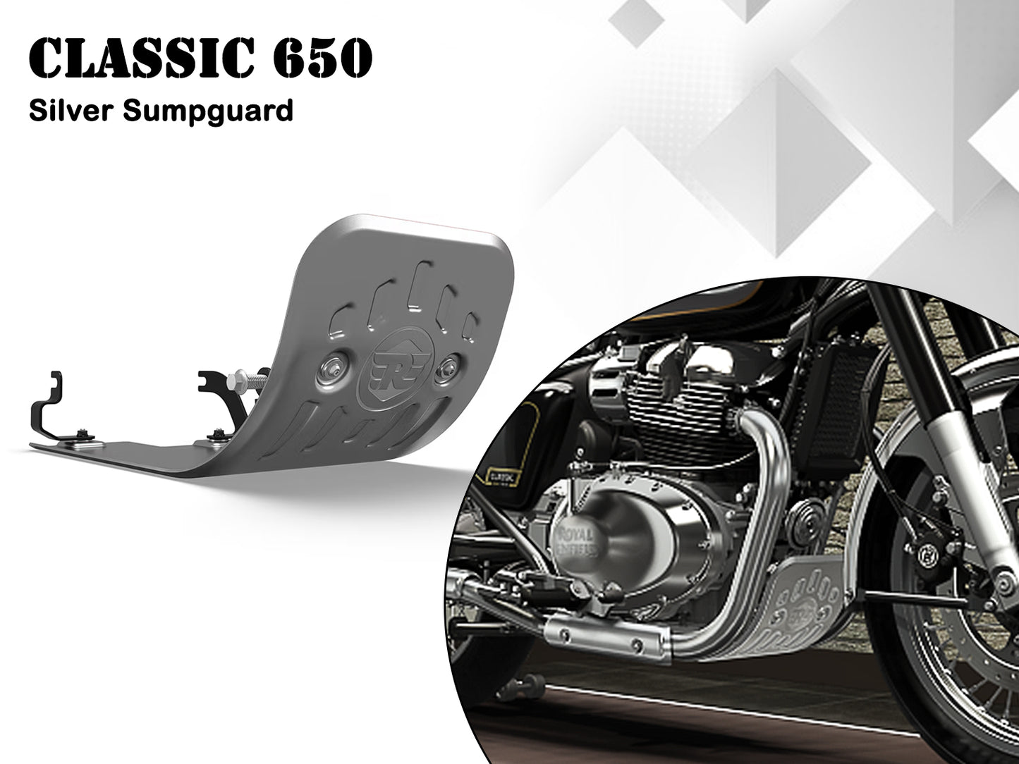 Genuine Royal Enfield Classic 650 Sumpguard Sump Guard Silver KXA00289