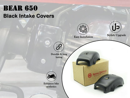 Genuine Royal Enfield Bear 650 Intake Cover Kit Black 1990442